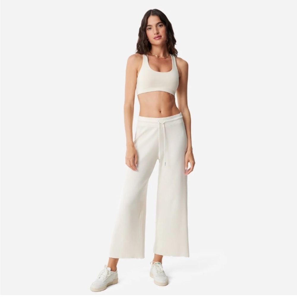 MATE the Label Organic Thermal Wide Leg Pant XL in Cream color Bone